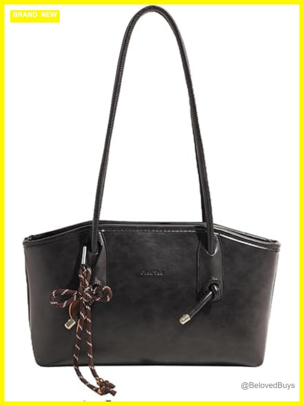 Vintage Faux Leather Hobo Shoulder Bag with Zipper Closure